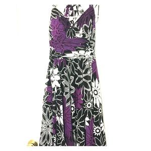Sangria floral halter dress